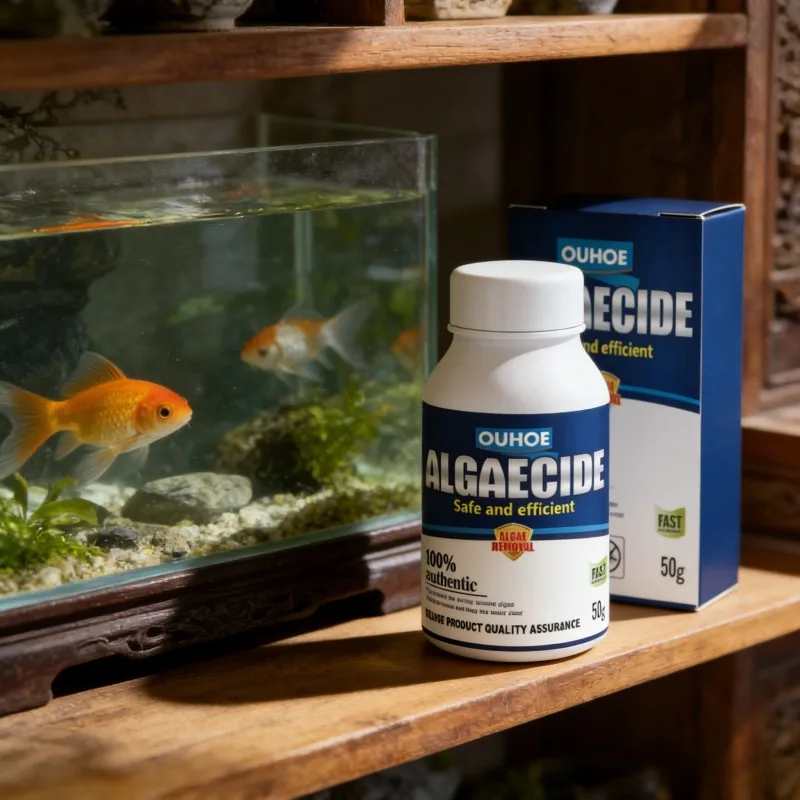 Aquarium Fertilizer - 50g高効率藻類駆除剤、水槽・池の藻類・苔の抑制、緑水減少、水質浄化