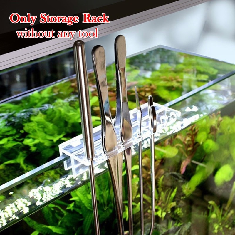 Planted Aquarium Cleaning - 水族館の植物ツールホルダー,新しい1ピース,ピンセット用のアクリル収納ブラケット,スクレーパー,水槽洗浄ツールホルダー