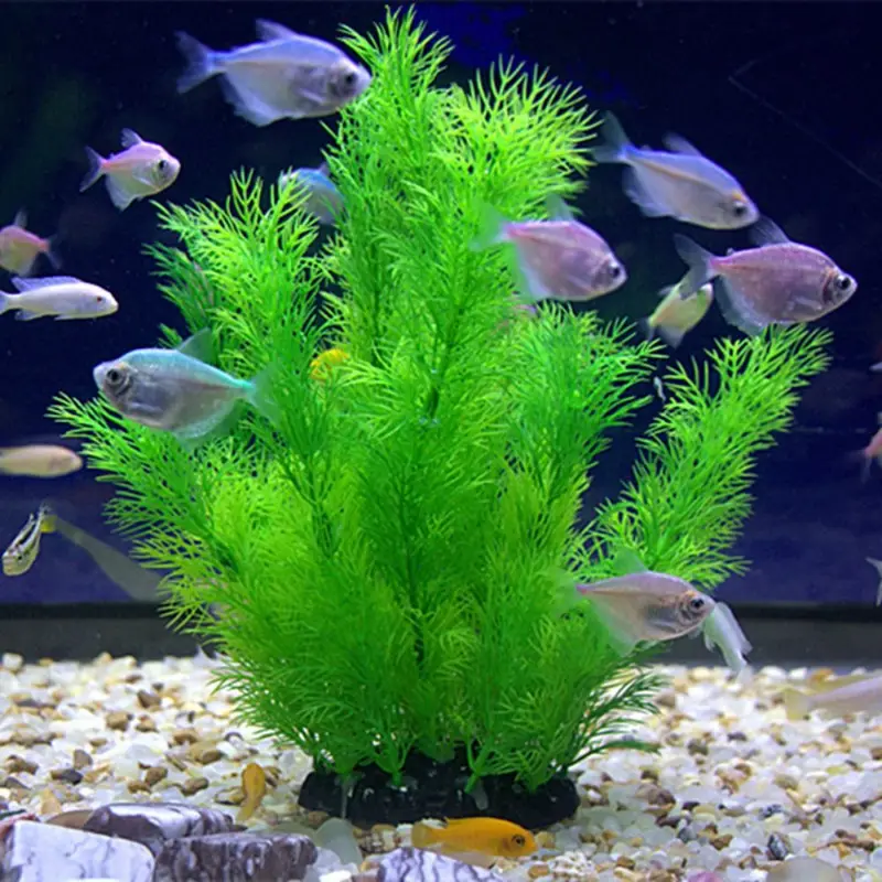 Aquarium Plant Substrate - 人工水族館の装飾植物水中水草水生プラスチック植物水槽水族館の装飾