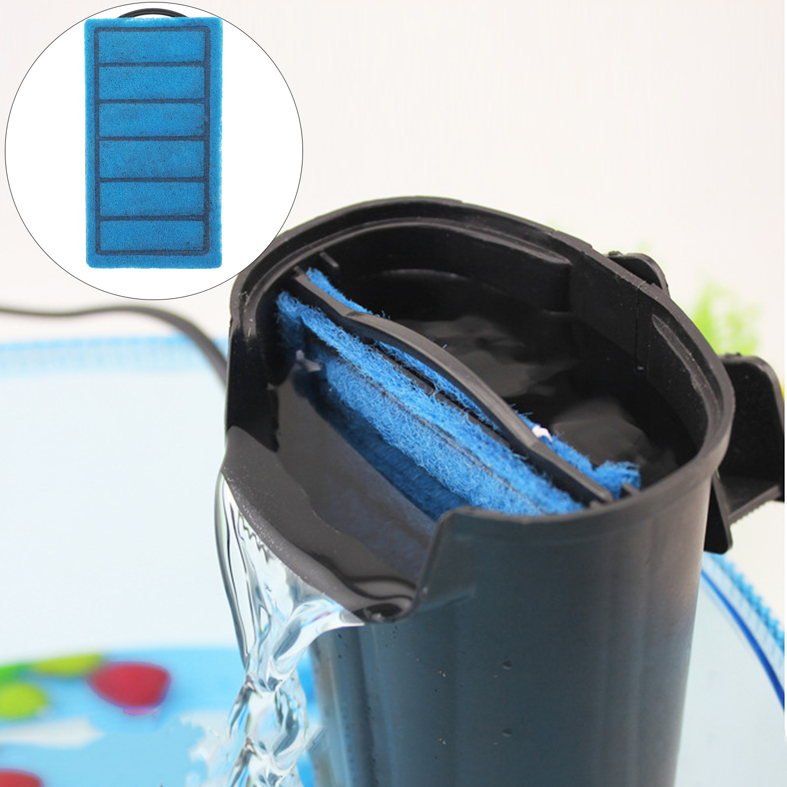 Aquarium Planted Tank Filter - 3個入り 水槽用フィルターパッド プレミアム高密度スポンジ。淡水・海水水槽、水草水槽、水質浄化に最適。