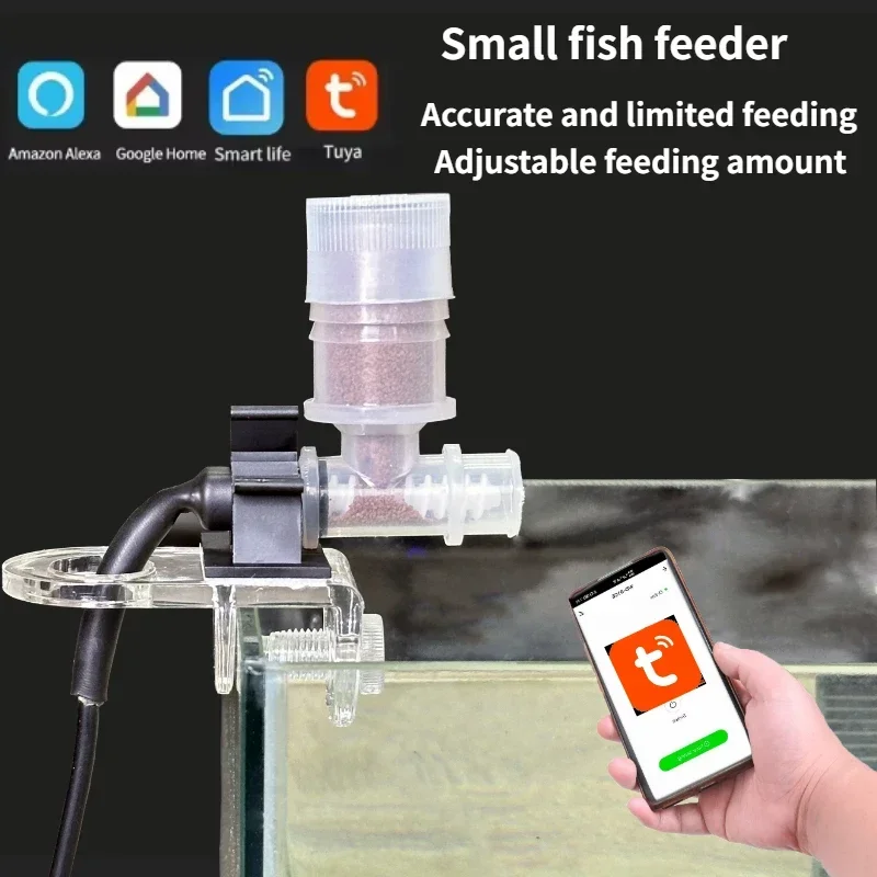 Aquarium Fertilizer - 最高の自動魚フィーダー - 水族館用 WiFi スマートフィーダー、時間指定リモコン水槽フードディスペンサー魚エビ給餌