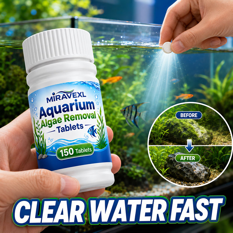Aquarium Fertilizer - ミラベックスL 150 水槽藻類除去タブレット、安全な藻類抑制剤、淡水魚と水生植物のための迅速な緑水除去剤