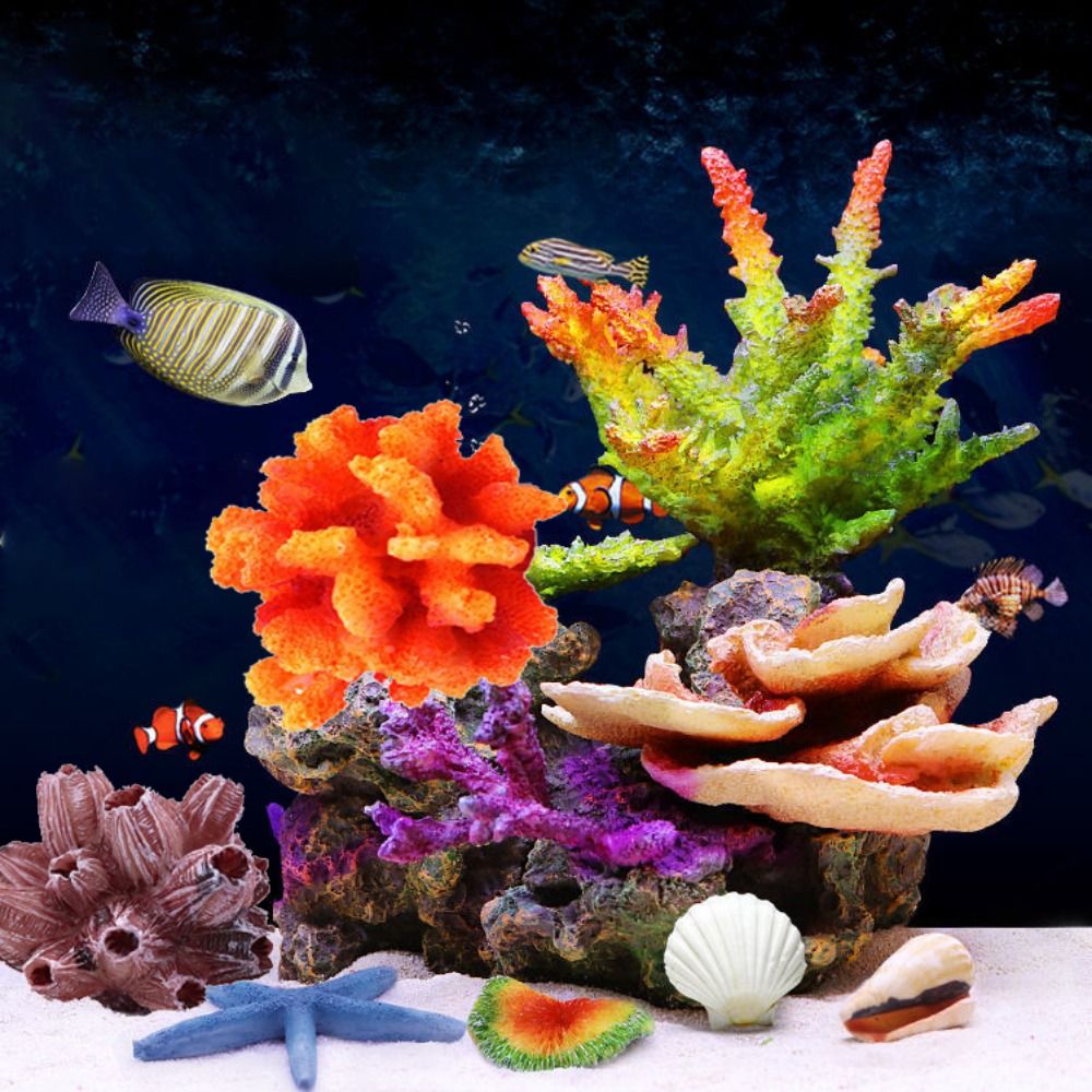 Aquarium Plant Substrate - カラフルな 1 PC リアルな人工シミュレーション水中海サンゴサンゴ礁水生装飾水族館植物