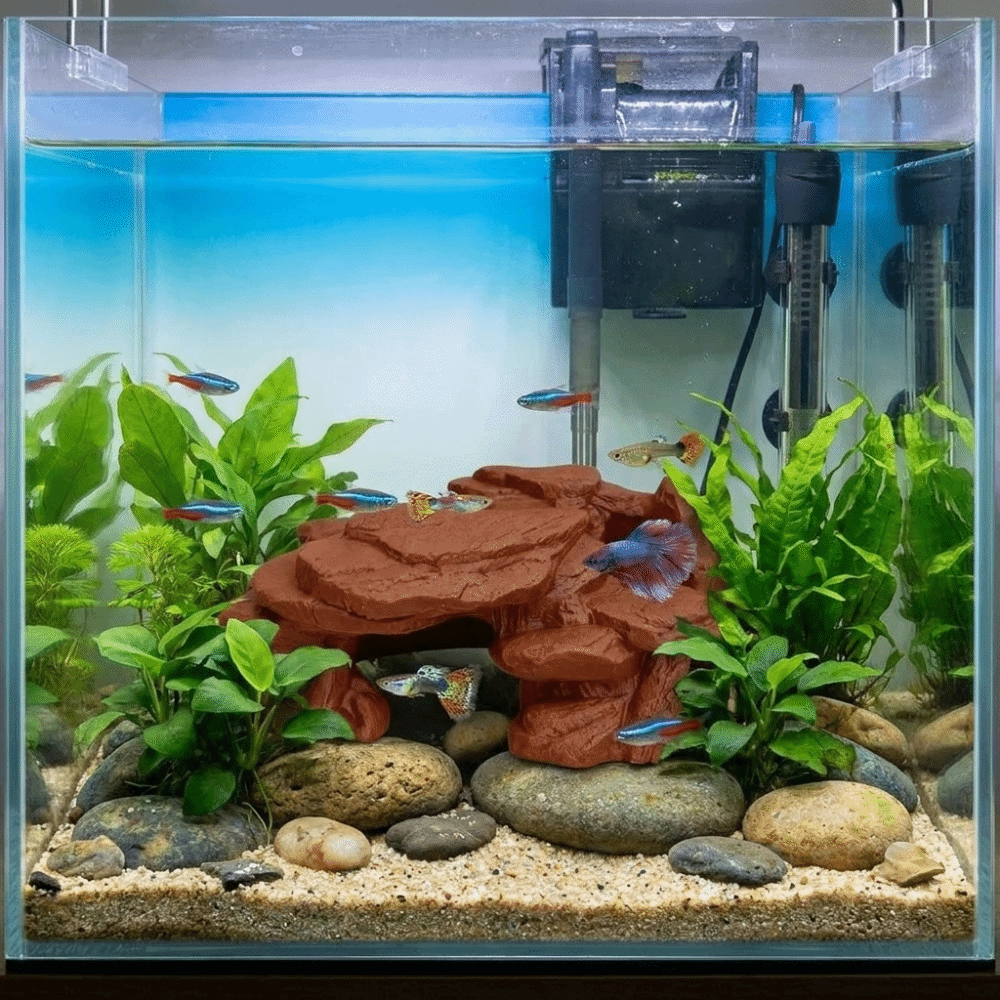 3Dプリント製水槽用岩飾り、リアルな質感の模擬岩、水槽用魚の - Aquarium Plants Live のレビューと価格