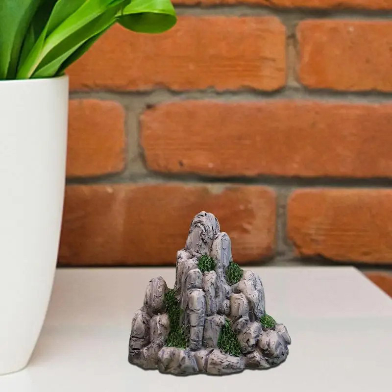 ミニ山の偽のミニチュア石,人工の丘のおもちゃ,盆栽の装飾品, - Aquarium Moss のレビューと価格