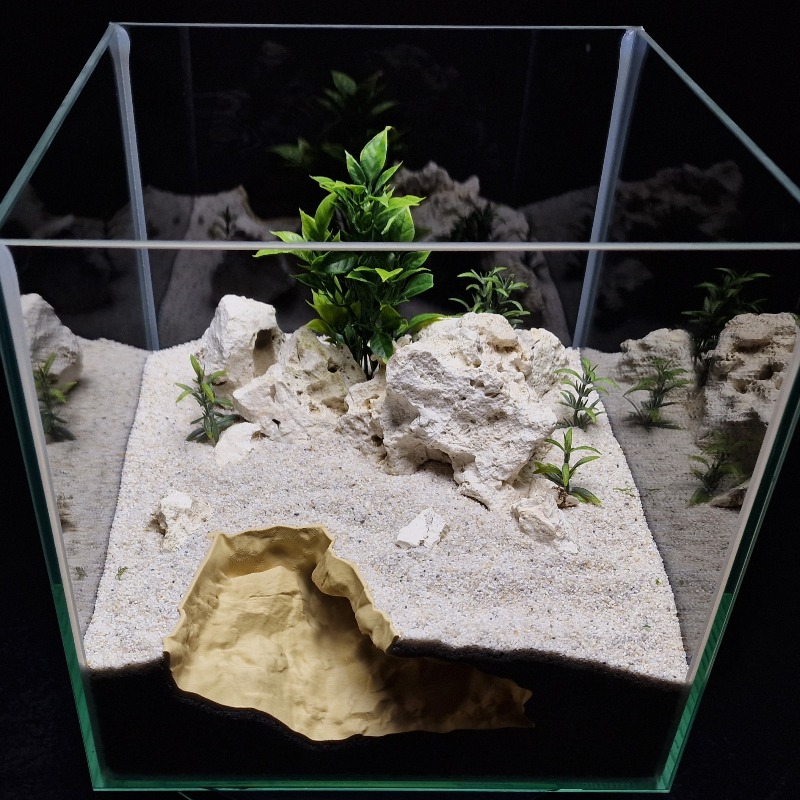 3Dプリントされた高精度な天然岩ペット用隠れ家 - ゲッコー - Aquarium Driftwood のレビューと価格