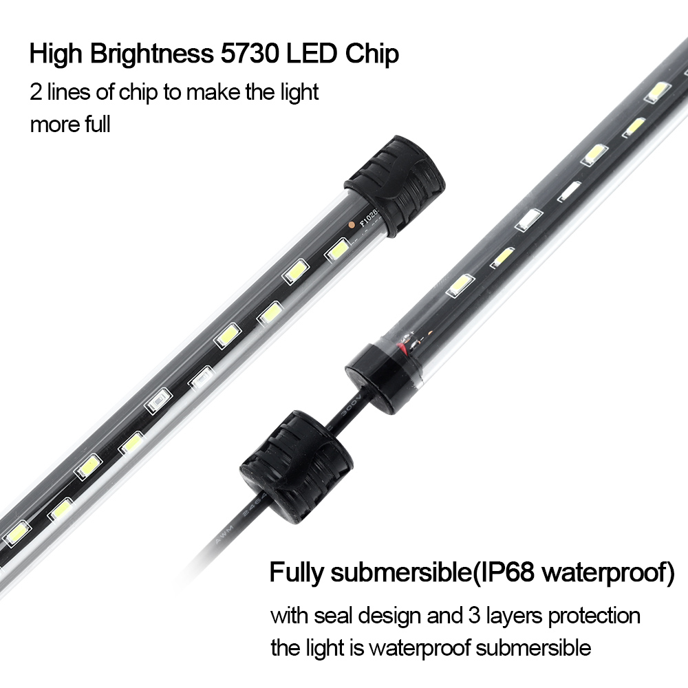 水族館ライト LED 植物成長ランプ防水水槽ライト 18-5 - Aquarium Plant Substrate のレビューと価格