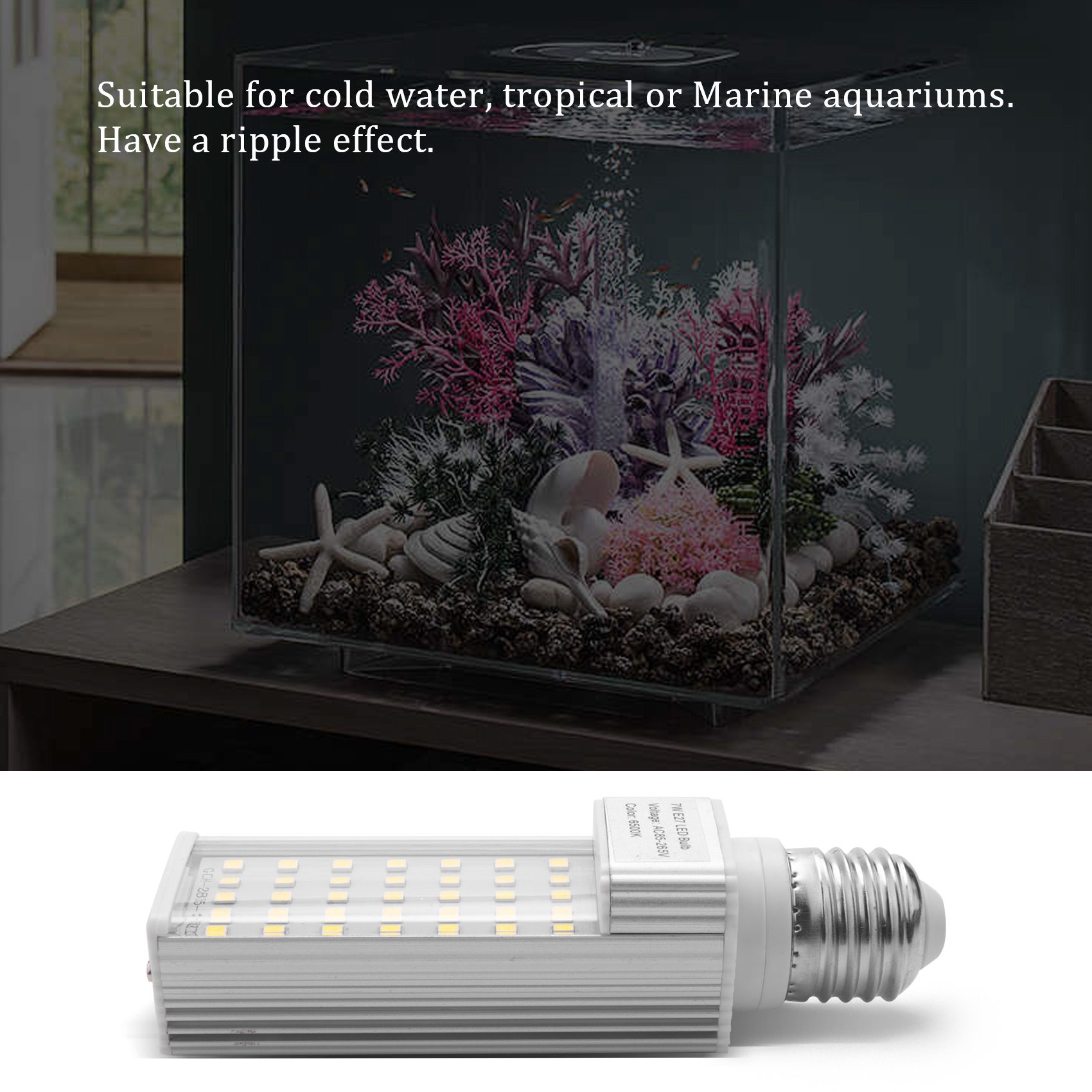 A56P-Fishpod ホワイトプラントアクアリウム 7W - Aquarium Plant Light のレビューと価格