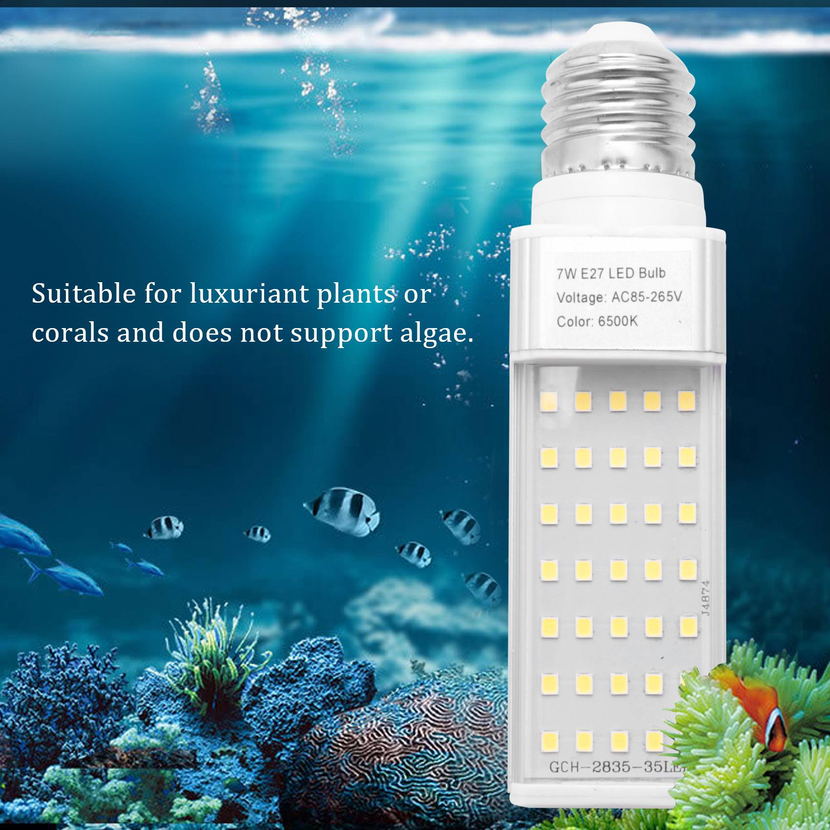 A56P-Fishpod ホワイトプラントアクアリウム 7W - Aquarium Plant Light のレビューと価格