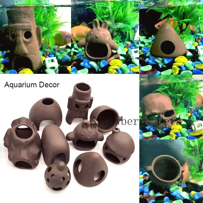 セラミック水族館の装飾魚エビシェルターハウス陶器サソリハウス - Aquarium Driftwood のレビューと価格