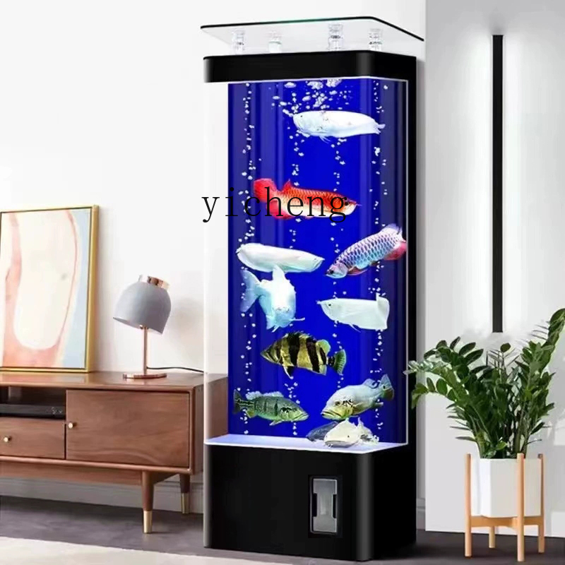 リビングルームの床から天井までの家庭用縦型壁掛け曲面ガラス製 - Aquarium Plant Substrate のレビューと価格