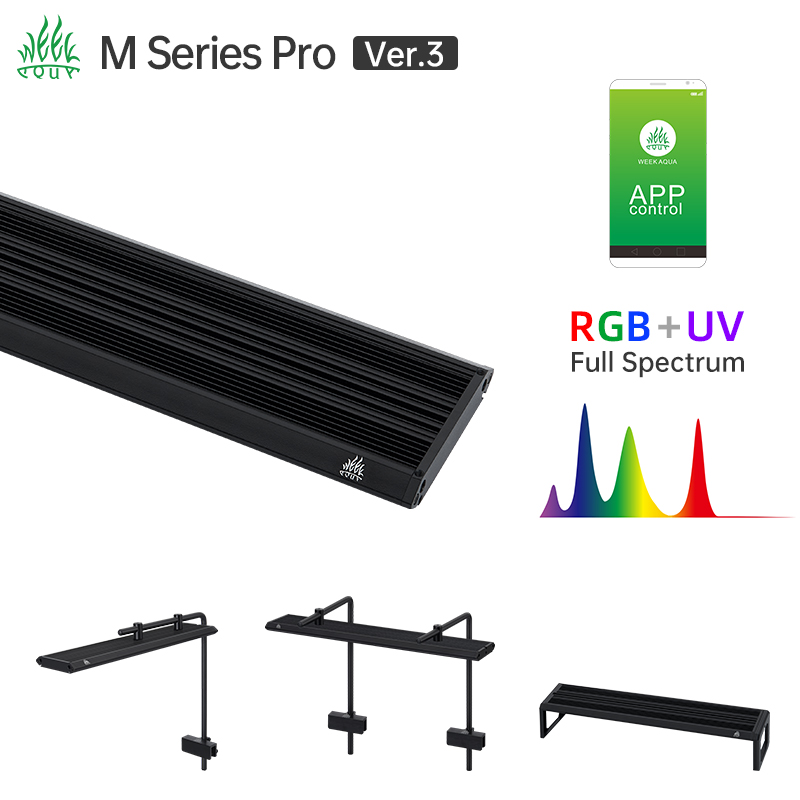 ウィークアクアMシリーズRGB UV LED水槽ライト、調整 - Aquarium Plant Light のレビューと価格
