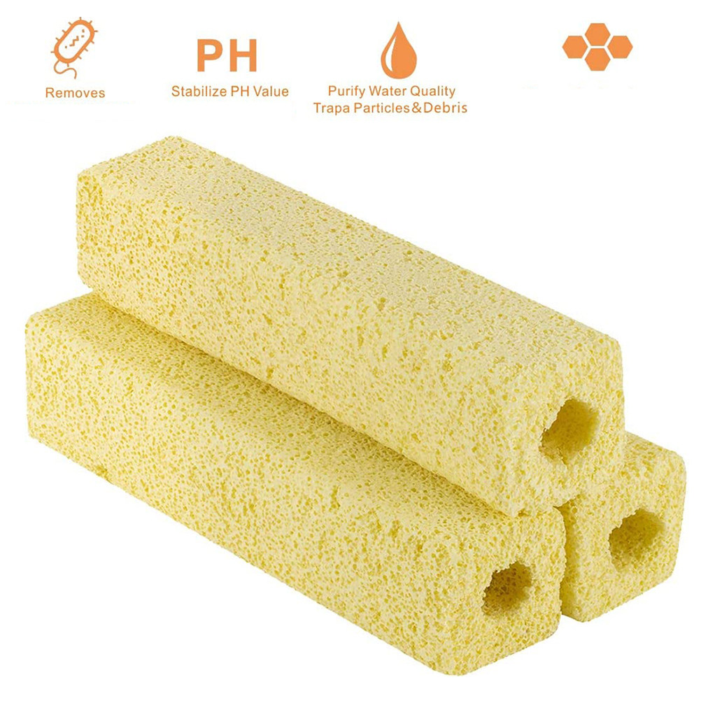 水槽用フィルター材4個入り。多孔質セラミック製バイオフィルタ - Aquarium Planted Tank Filter のレビューと価格