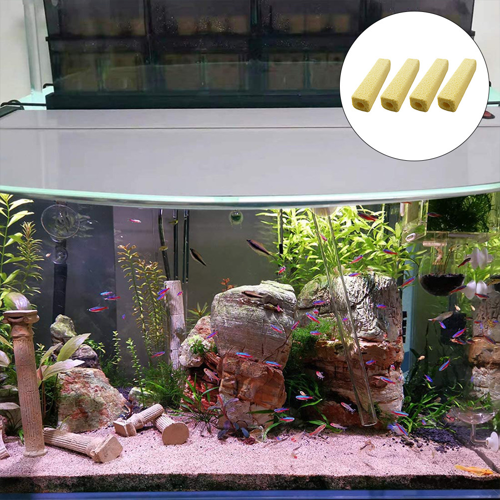 水槽用フィルター材4個入り。多孔質セラミック製バイオフィルタ - Aquarium Planted Tank Filter のレビューと価格